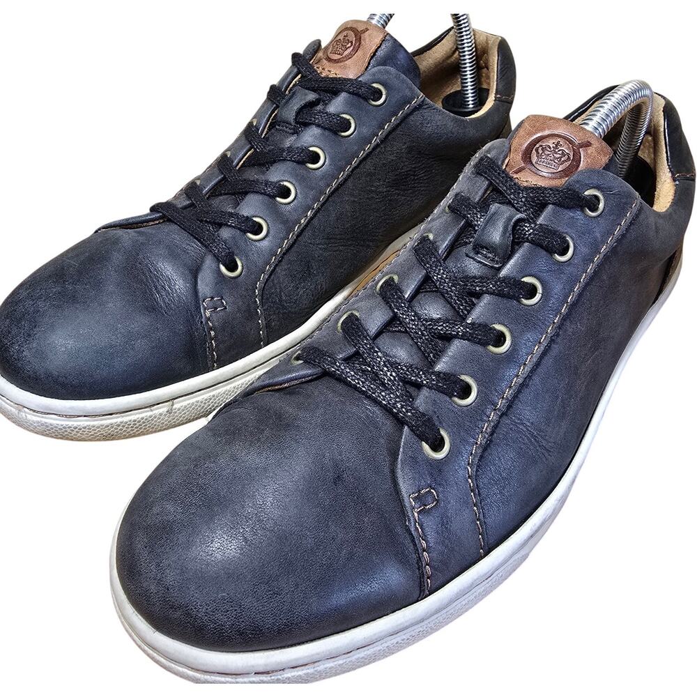 Born Men's Size 8 Womens 9.5 Allegheny Black Leather Low Top Sneaker Shoes